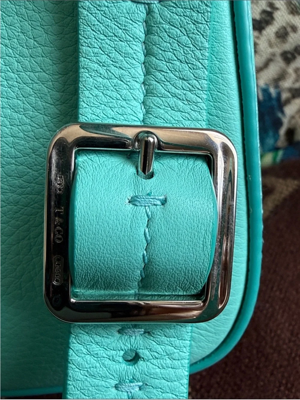 NWT Tiffany & Co. Aqua Leather Mini Backpack